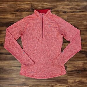 Nike Dri-Fit Red Quarter Zip Size Small